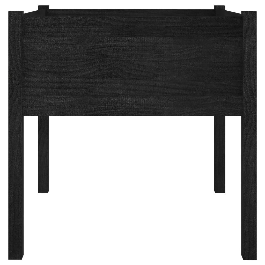 Plantenbakken 70X70X70 Cm Massief Grenenhout 2 Zwart
