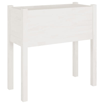 Plantenbakken 70X31X70 Cm Massief Grenenhout 2 Wit