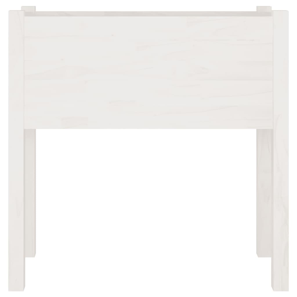Plantenbakken 70X31X70 Cm Massief Grenenhout 2 Wit