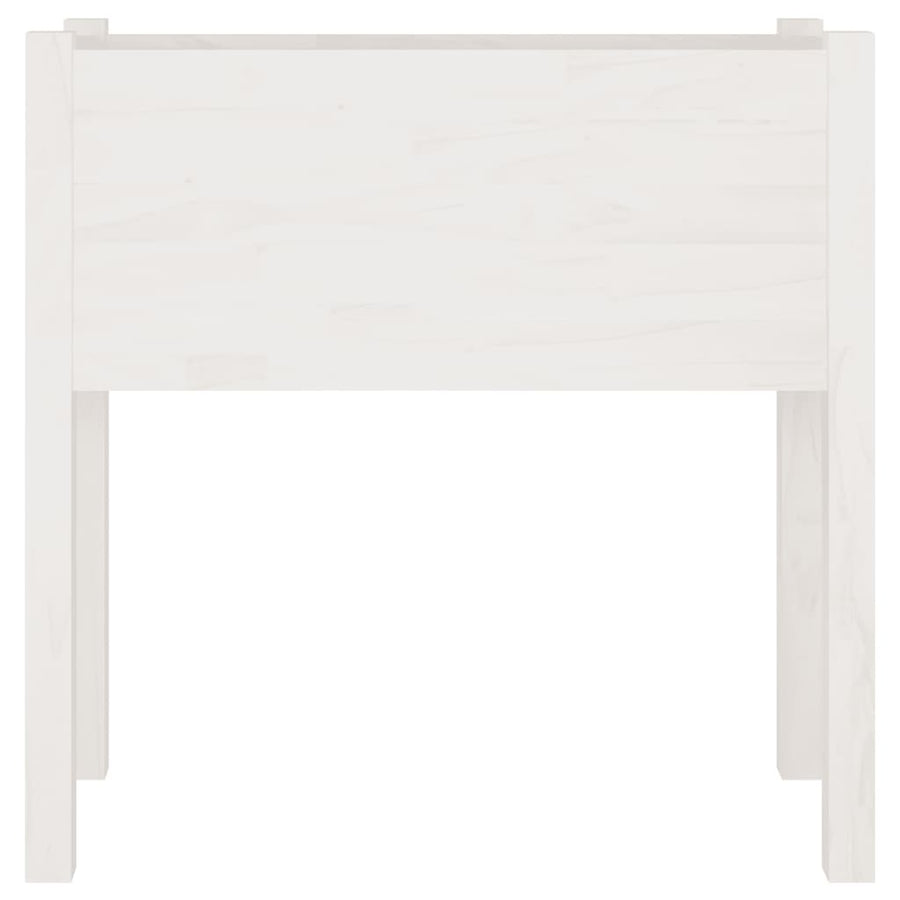 Plantenbakken 70X31X70 Cm Massief Grenenhout 2 Wit