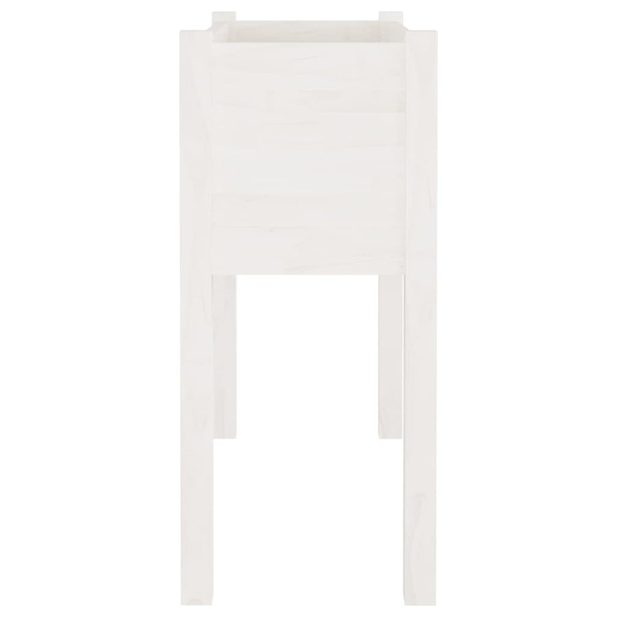 Plantenbakken 70X31X70 Cm Massief Grenenhout 2 Wit