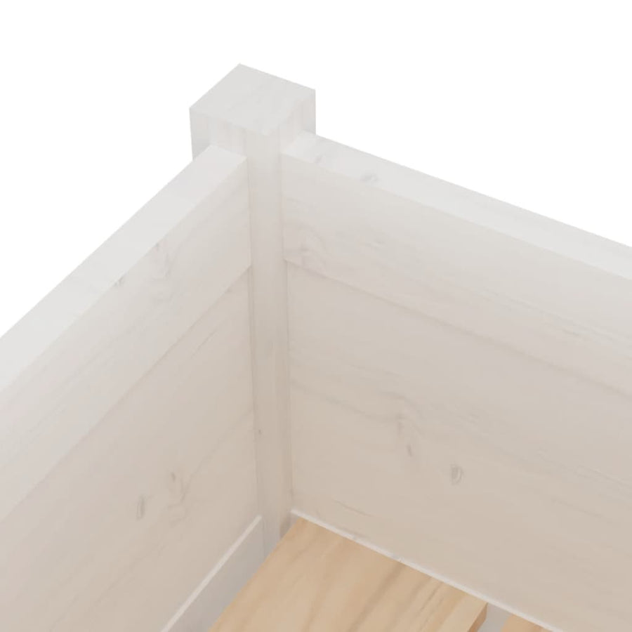 Plantenbakken 70X31X70 Cm Massief Grenenhout 2 Wit
