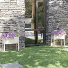 Planters 2 pcs 70x31x70 cm solid pine wood white