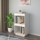 Bookcase 40x35x71 cm solid pine white