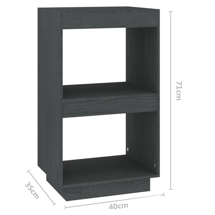 Boekenkast Massief Grenenhout 40 x 35 x 71 cm Grijs