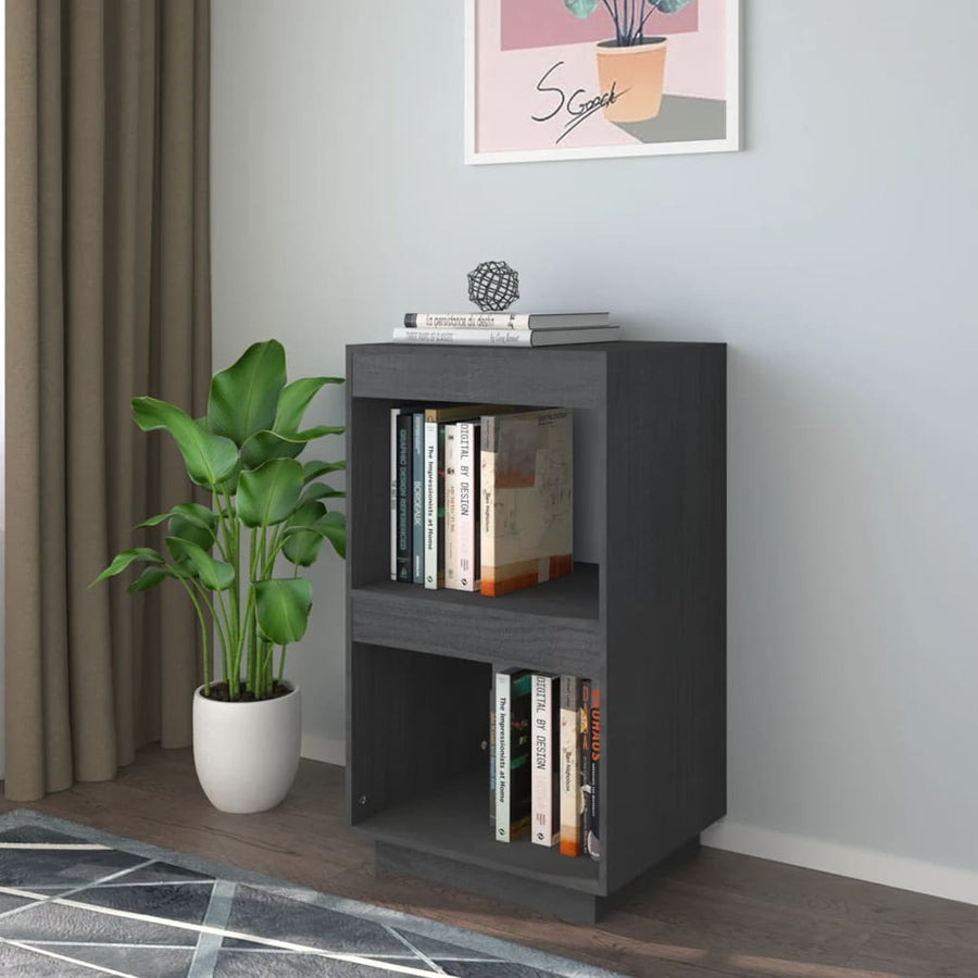Boekenkast Massief Grenenhout 40 x 35 x 71 cm Grijs