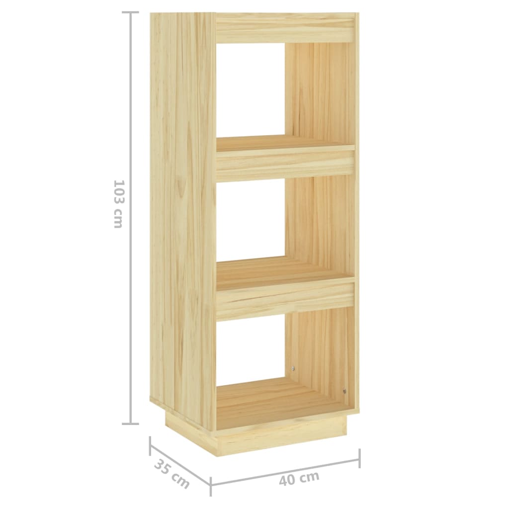Boekenkast / Kamerscherm Massief Grenenhout 40 x 35 x 103 cm Naturel