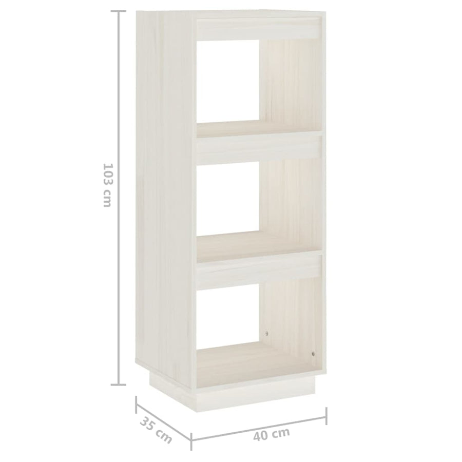 Boekenkast/Kamerscherm Massief Grenenhout 40 x 35 x 103 cm Wit
