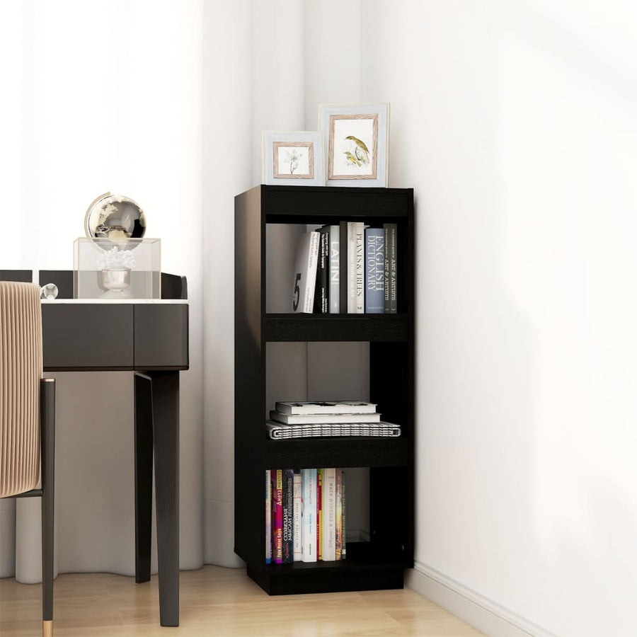 Boekenkast/Kamerscherm Massief Grenenhout 40 x 35 x 103 cm Zwart