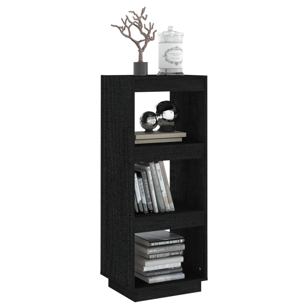 Boekenkast/Kamerscherm Massief Grenenhout 40 x 35 x 103 cm Zwart