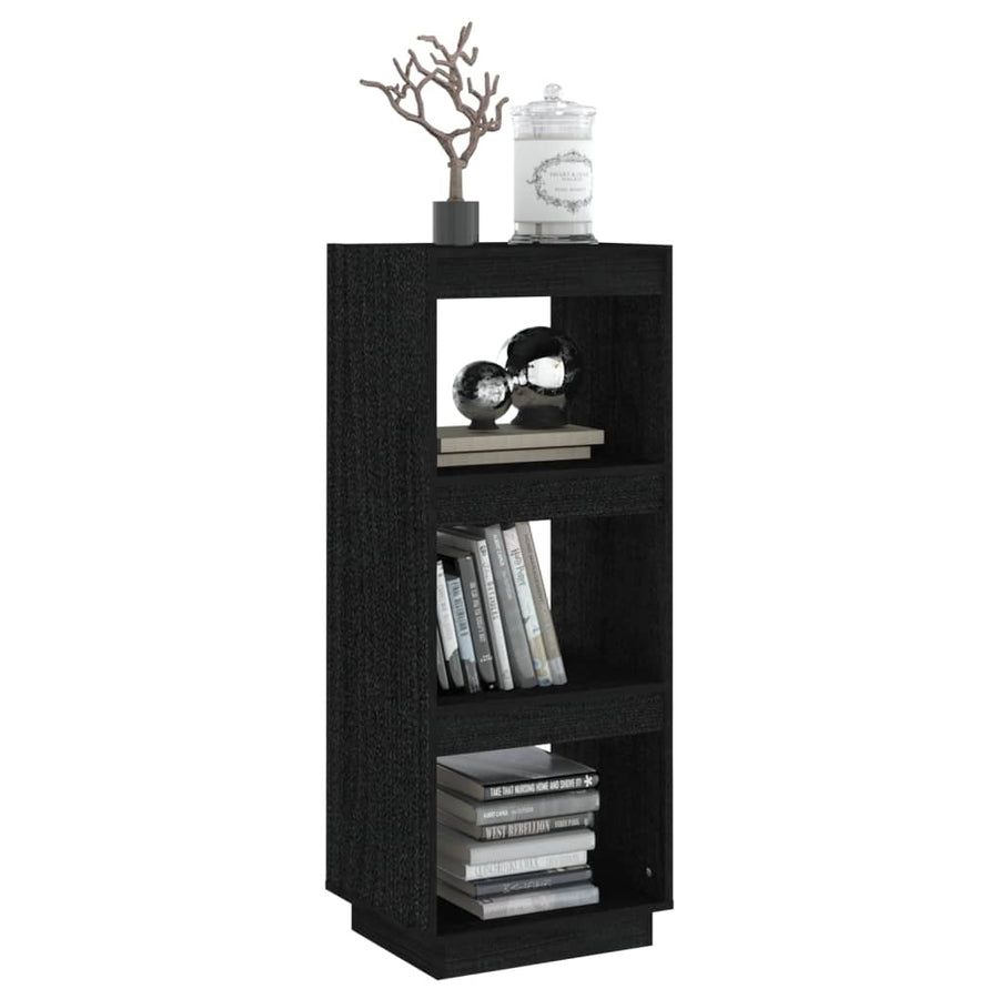 Boekenkast/Kamerscherm Massief Grenenhout 40 x 35 x 103 cm Zwart