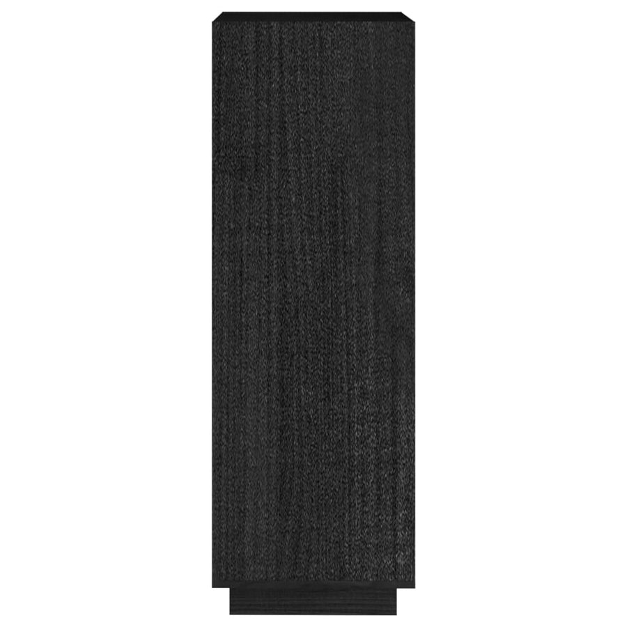 Boekenkast/Kamerscherm Massief Grenenhout 40 x 35 x 103 cm Zwart