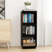 Boekenkast kamerscherm 40x35x103 cm massief grenenhout zwart