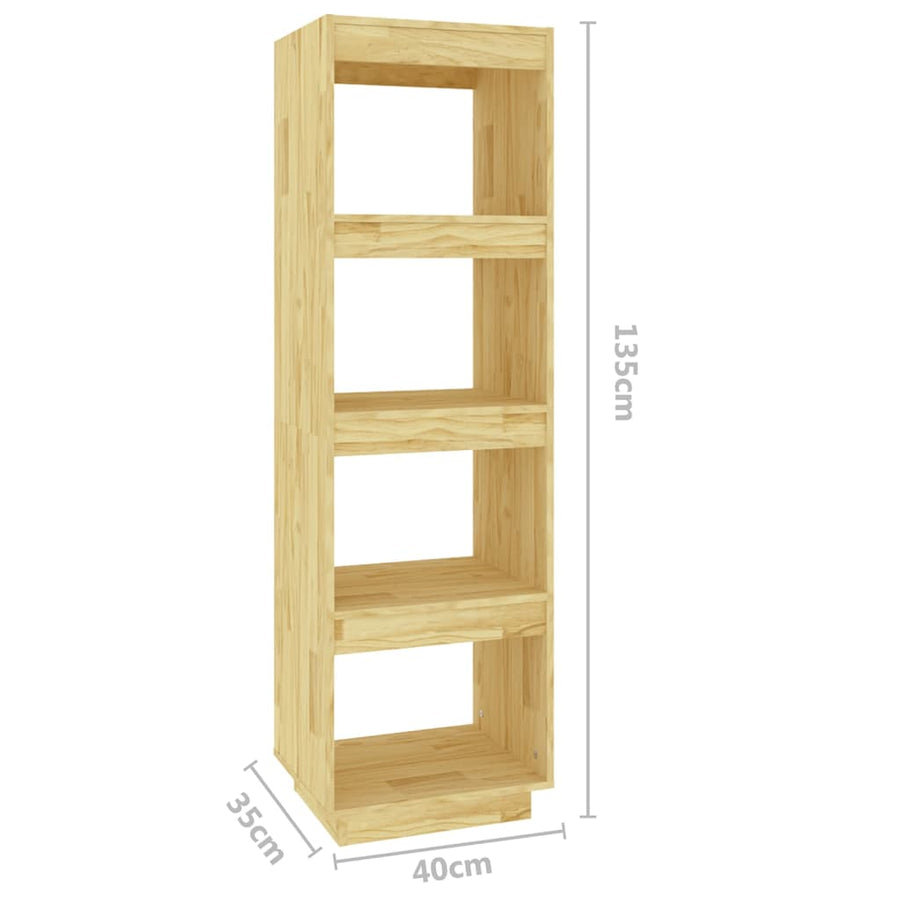 Boekenkast / Kamerscherm Massief Grenenhout 40 x 35 x 135 cm Naturel