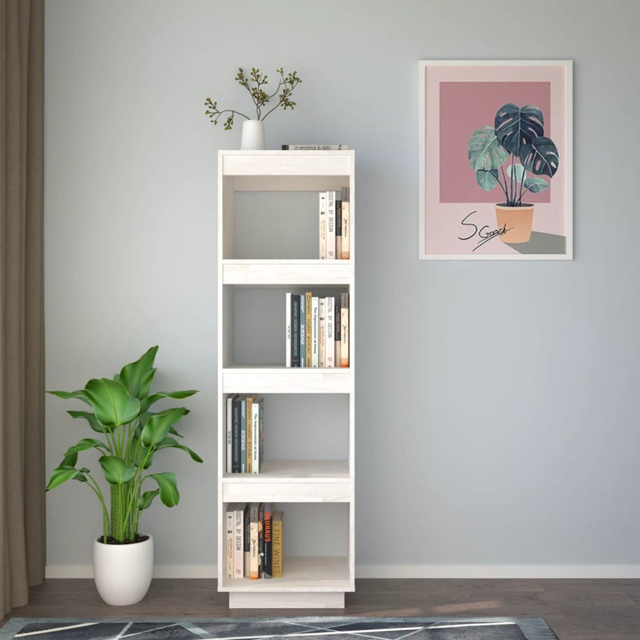Boekenkast/Kamerscherm Massief Grenenhout 40 x 35 x 135 cm Wit