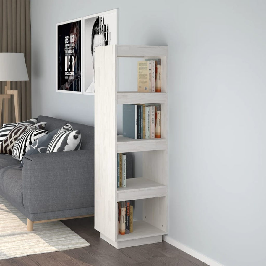 Boekenkast/Kamerscherm Massief Grenenhout 40 x 35 x 135 cm Wit