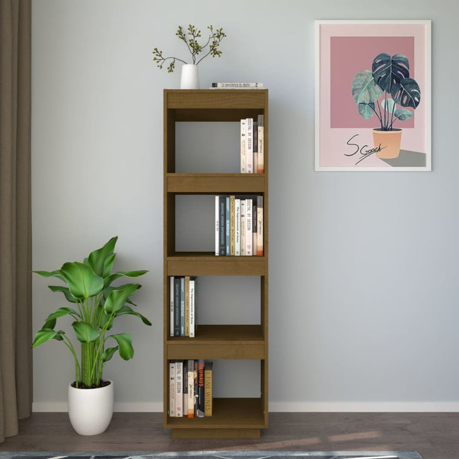 Boekenkast/Kamerscherm Grenenhout 40 x 35 x 135 cm Honingbruin