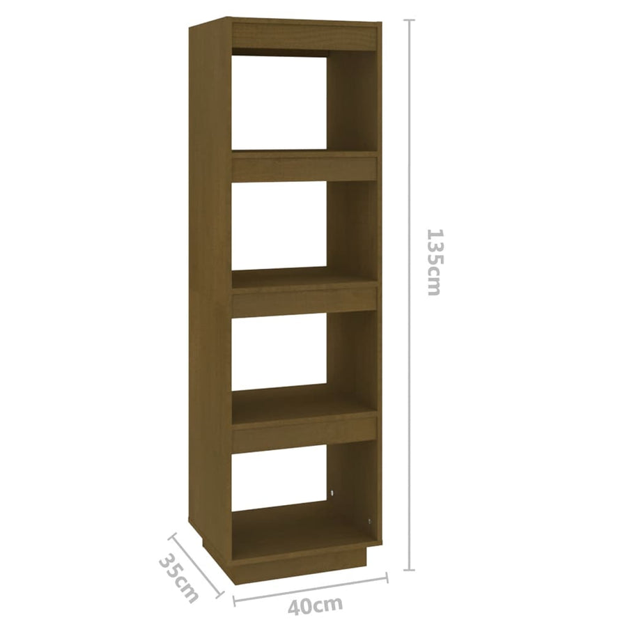 Boekenkast/Kamerscherm Grenenhout 40 x 35 x 135 cm Honingbruin