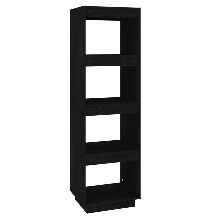Boekenkast/Kamerscherm Massief Grenenhout 40 x 35 x 135 cm Zwart