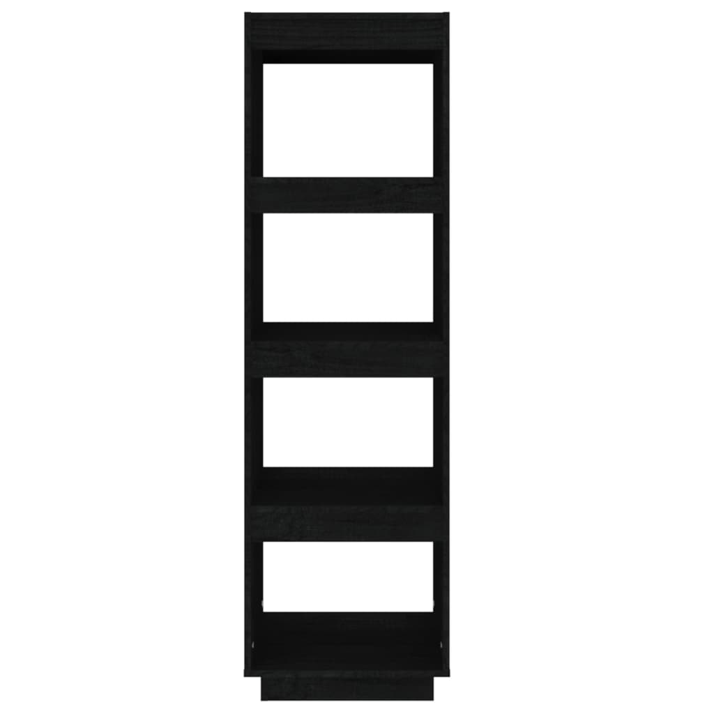 Boekenkast/Kamerscherm Massief Grenenhout 40 x 35 x 135 cm Zwart