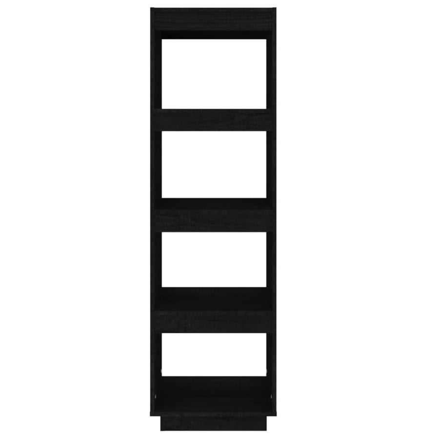 Boekenkast/Kamerscherm Massief Grenenhout 40 x 35 x 135 cm Zwart