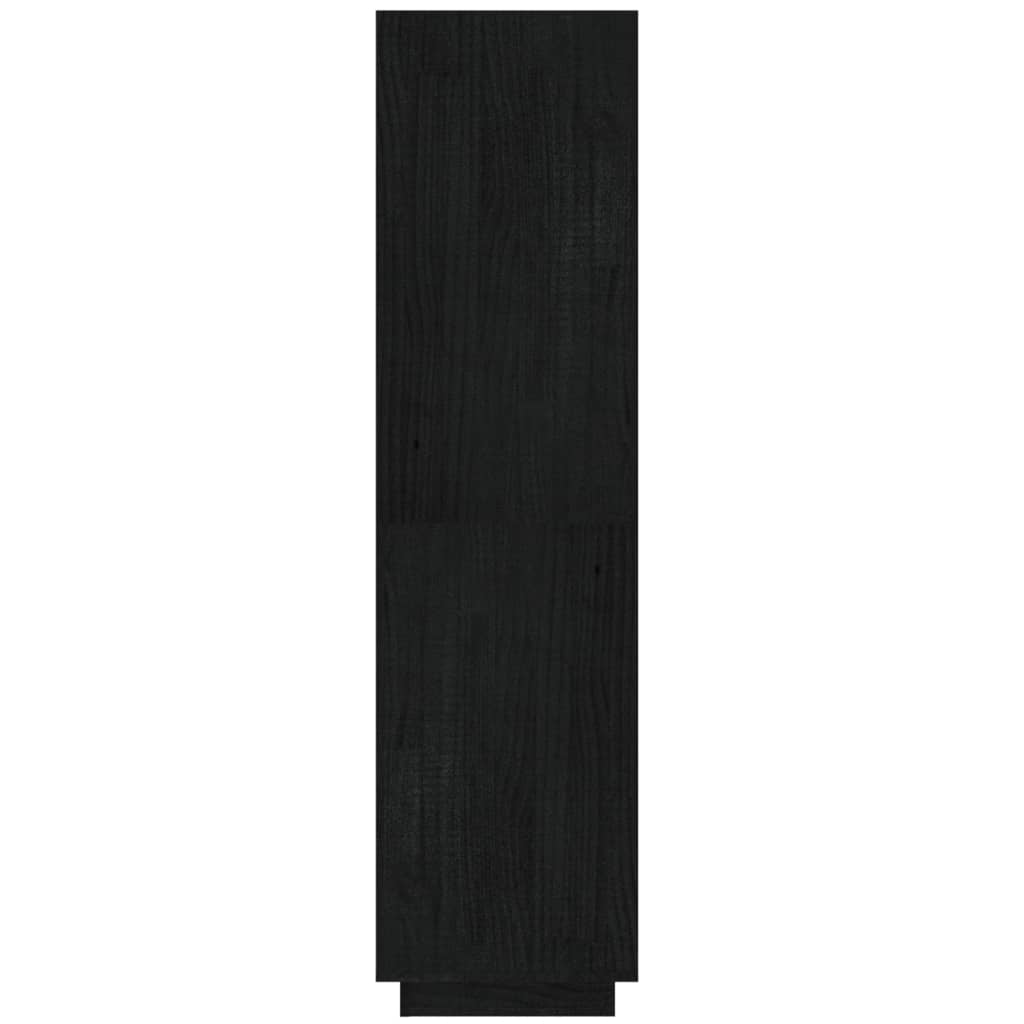 Boekenkast/Kamerscherm Massief Grenenhout 40 x 35 x 135 cm Zwart