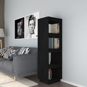 Boekenkast kamerscherm 40x35x135 cm massief grenenhout zwart