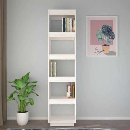 Boekenkast/Kamerscherm Massief Grenenhout 40 x 35 x 167 cm Wit
