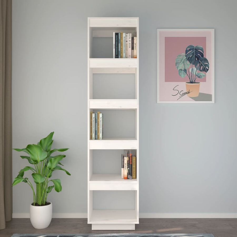 Boekenkast/Kamerscherm Massief Grenenhout 40 x 35 x 167 cm Wit