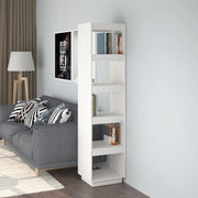 Boekenkast kamerscherm 40x35x167 cm massief grenenhout wit