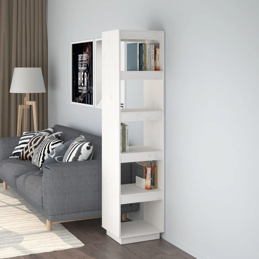 Boekenkast/Kamerscherm Massief Grenenhout 40 x 35 x 167 cm Wit