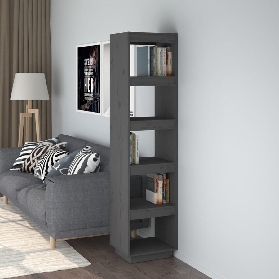 Boekenkast/Kamerscherm Massief Grenenhout 40 x 35 x 167 cm Grijs