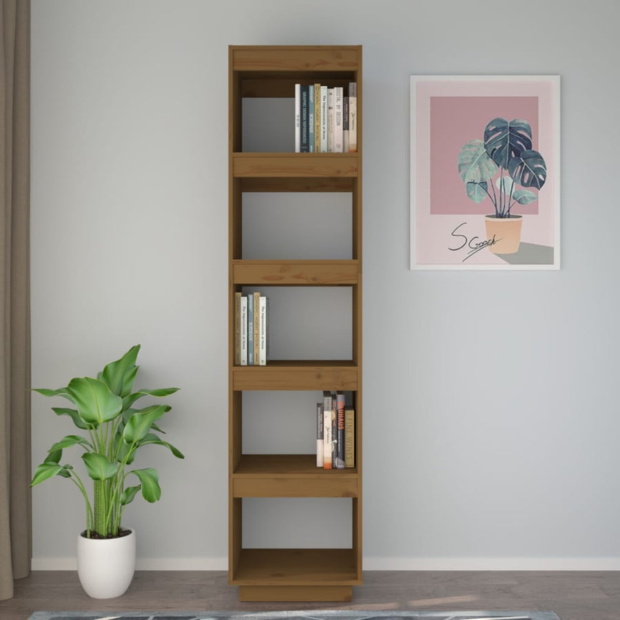 Boekenkast/Kamerscherm Grenenhout 40 x 35 x 167 cm Honingbruin
