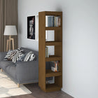 Boekenkast kamerscherm 40x35x167 cm massief grenenhout honingbruin