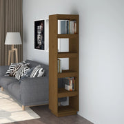 Boekenkast kamerscherm 40x35x167 cm massief grenenhout honingbruin