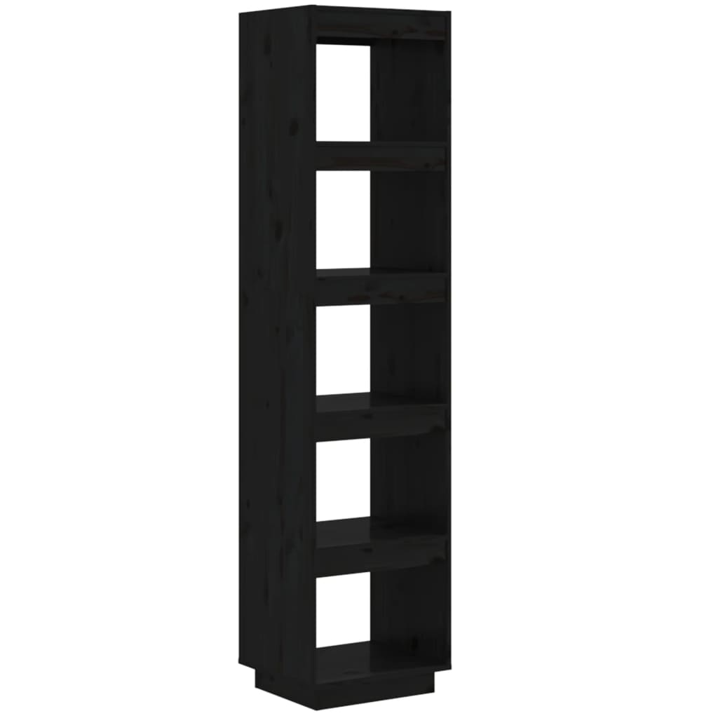 Boekenkast/Kamerscherm Massief Grenenhout 40 x 35 x 167 cm Zwart