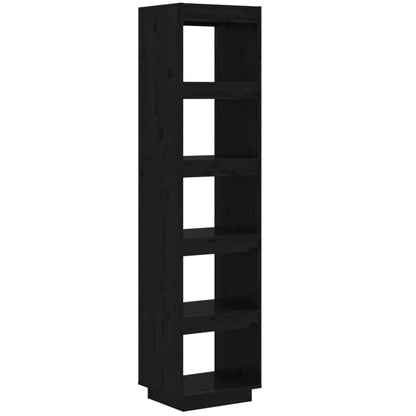 Boekenkast/Kamerscherm Massief Grenenhout 40 x 35 x 167 cm Zwart