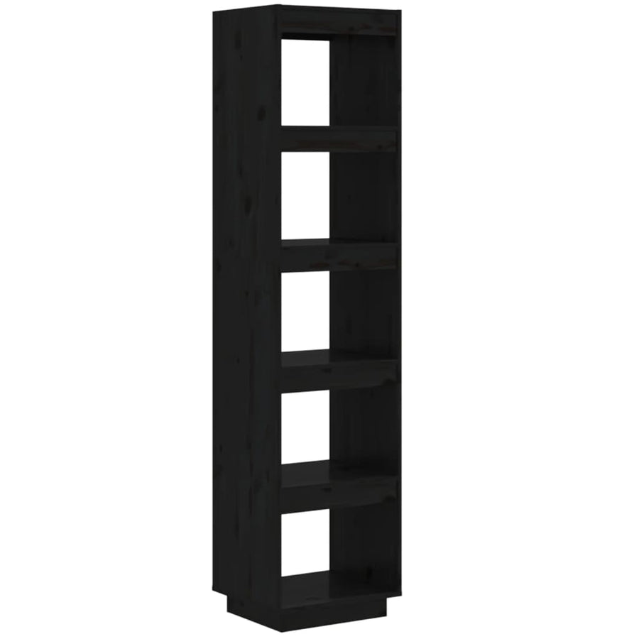 Boekenkast/Kamerscherm Massief Grenenhout 40 x 35 x 167 cm Zwart