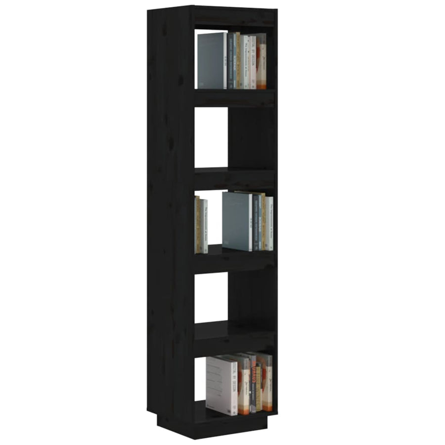 Boekenkast/Kamerscherm Massief Grenenhout 40 x 35 x 167 cm Zwart