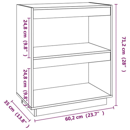 Boekenkast Massief Grenenhout 60 x 35 x 71 cm Honingbruin
