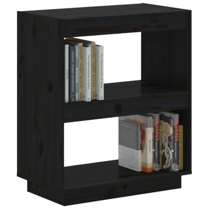 Boekenkast Massief Grenenhout 60 x 35 x 71 cm Zwart
