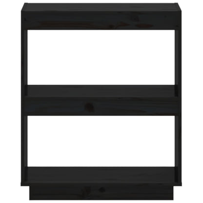 Boekenkast Massief Grenenhout 60 x 35 x 71 cm Zwart