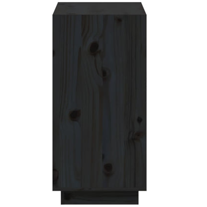 Boekenkast Massief Grenenhout 60 x 35 x 71 cm Zwart