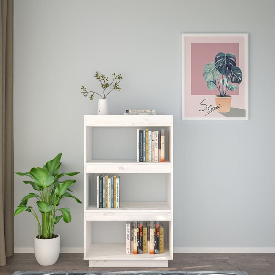 Boekenkast/Kamerscherm Massief Grenenhout 60 x 35 x 103 cm Wit