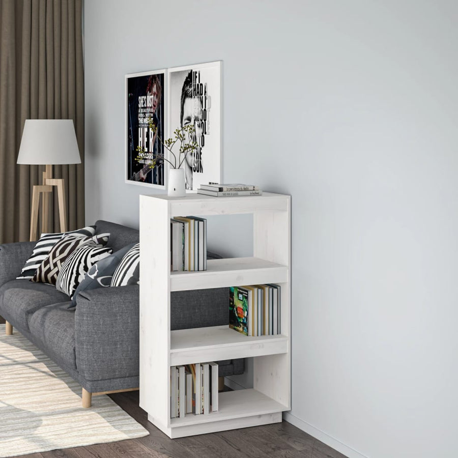Boekenkast/Kamerscherm Massief Grenenhout 60 x 35 x 103 cm Wit