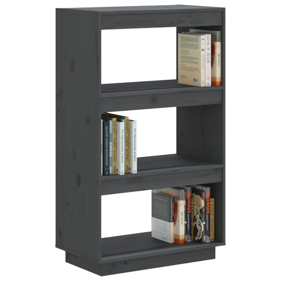 Boekenkast/Kamerscherm Massief Grenenhout 60 x 35 x 103 cm Grijs