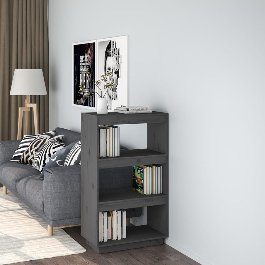 Boekenkast/Kamerscherm Massief Grenenhout 60 x 35 x 103 cm Grijs