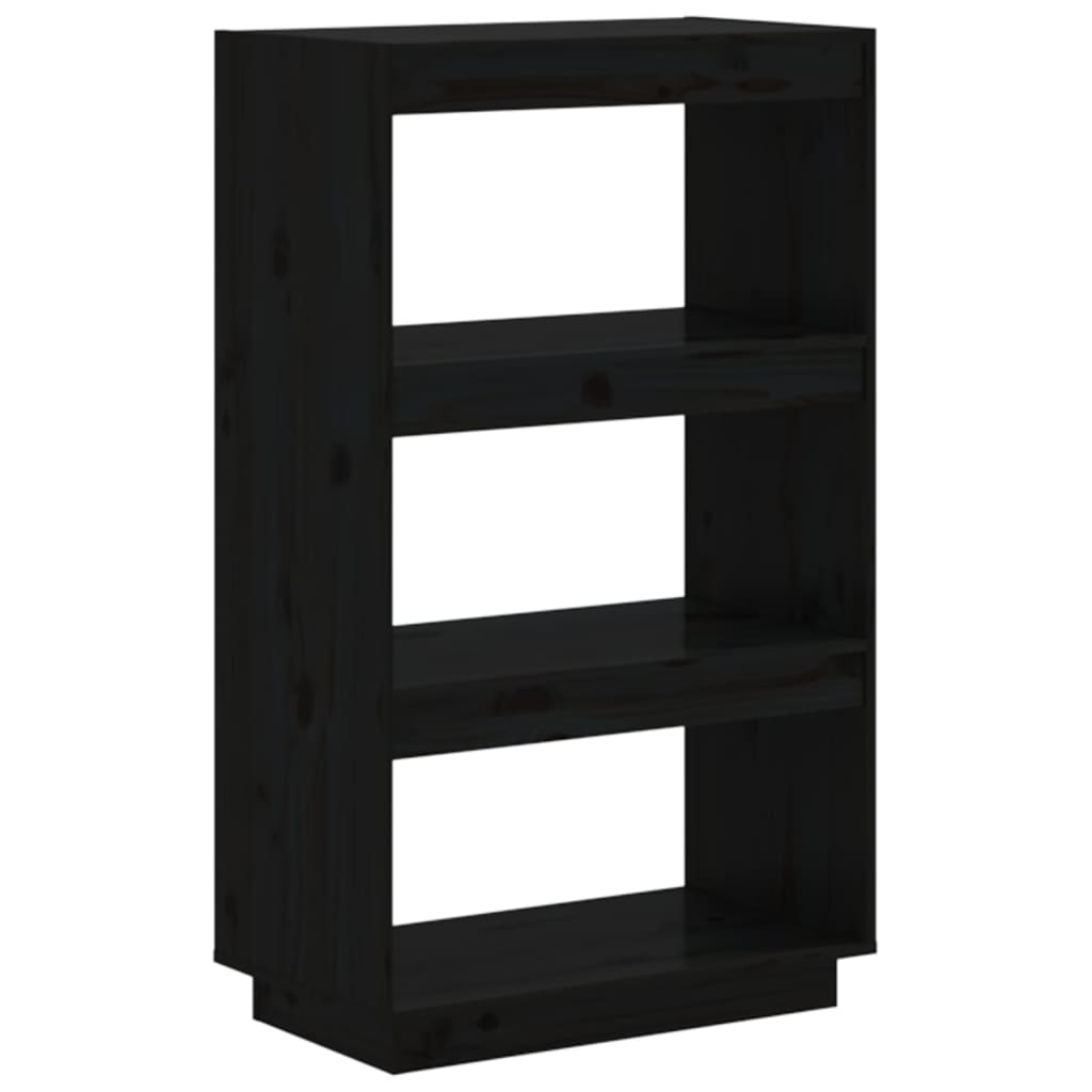 Boekenkast/Kamerscherm Massief Grenenhout 60 x 35 x 103 cm Zwart