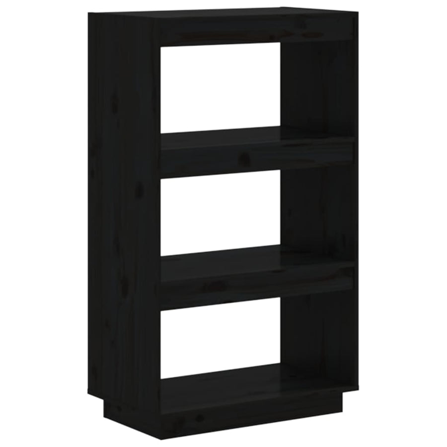 Boekenkast/Kamerscherm Massief Grenenhout 60 x 35 x 103 cm Zwart