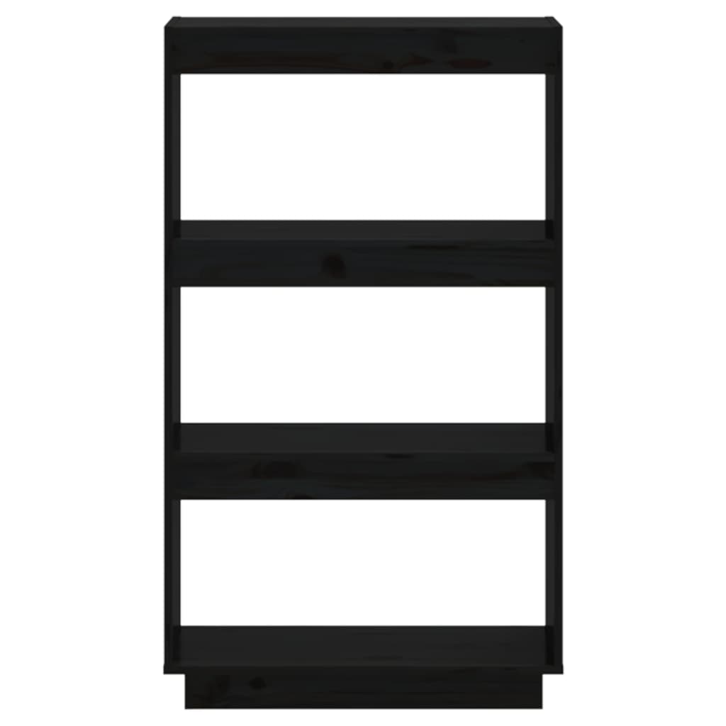 Boekenkast/Kamerscherm Massief Grenenhout 60 x 35 x 103 cm Zwart
